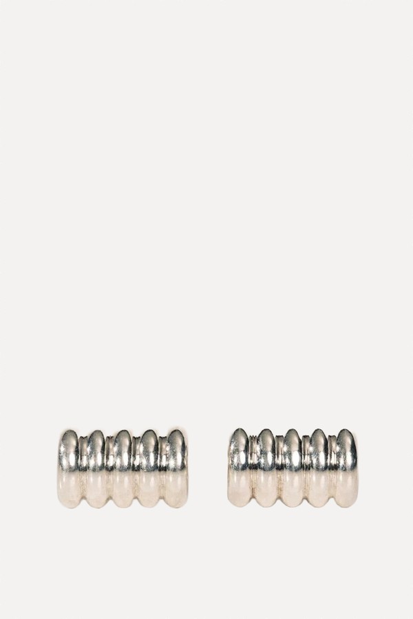 Hollyhock Silver Earrings from Déhanche