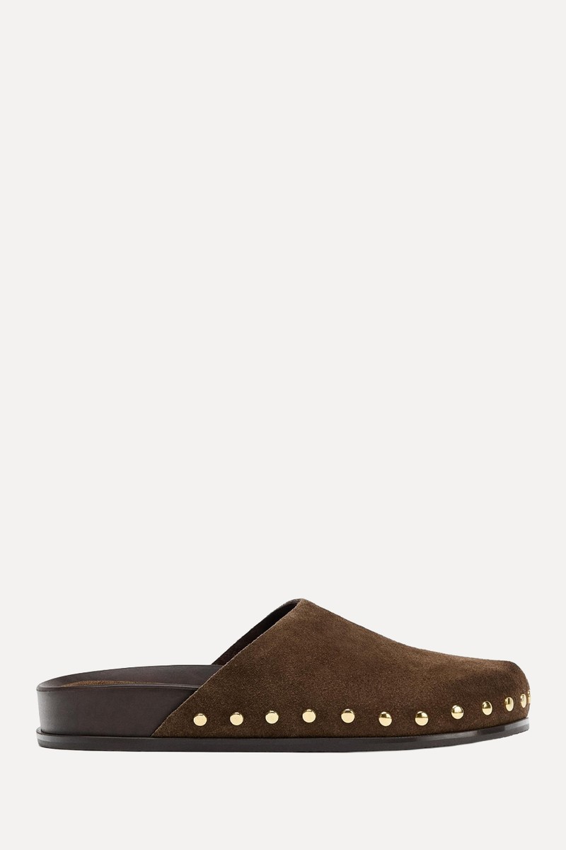 Leather Clogs With Studs