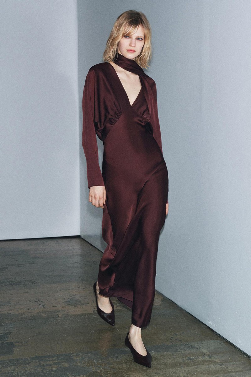 Satin Scarf Dress from Zara