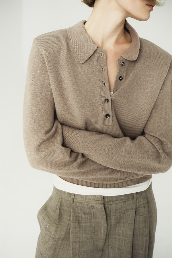 Shoulder-Pad Polo Jumper from H&M